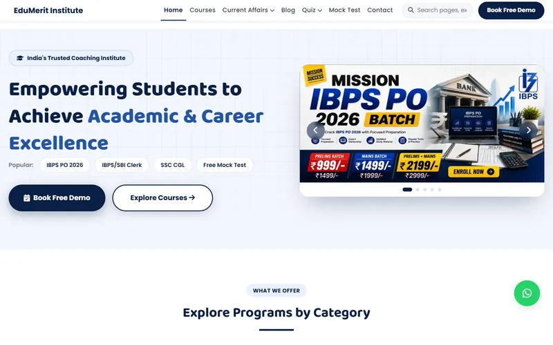 EduMerit Institute screenshot